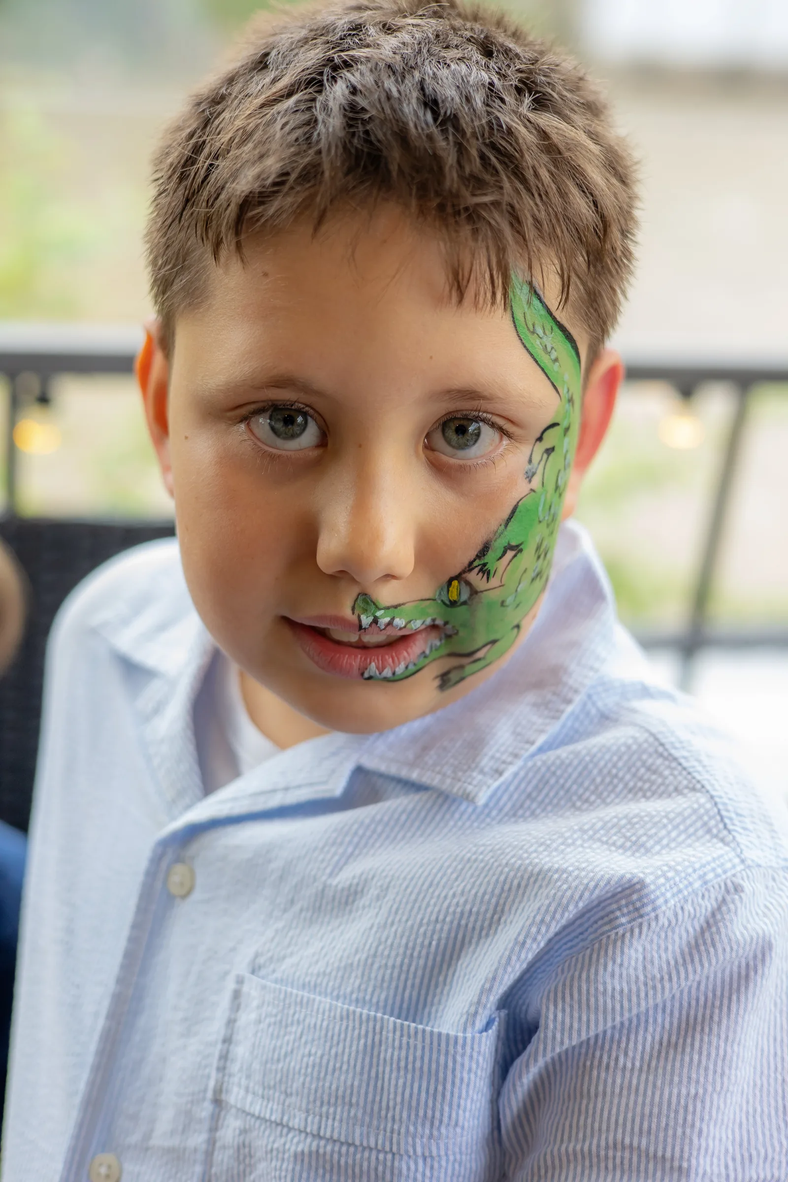 Botezul lui Alex — botez rochelle cluj alex face paint crocodil baiat — fotograf botez
