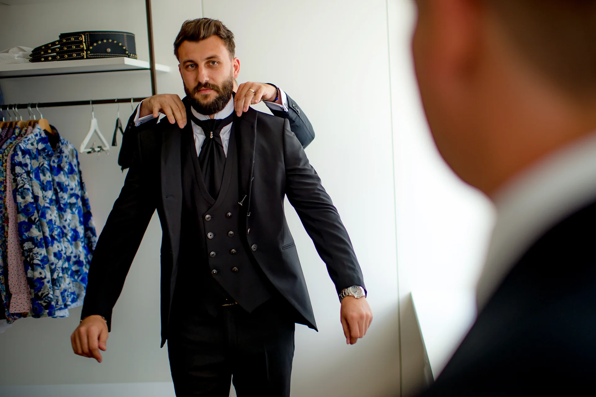 Andra & Andrei — nunta grand hotel italia cluj mireasa voal profil detaliu editorial intim — fotograf nuntă