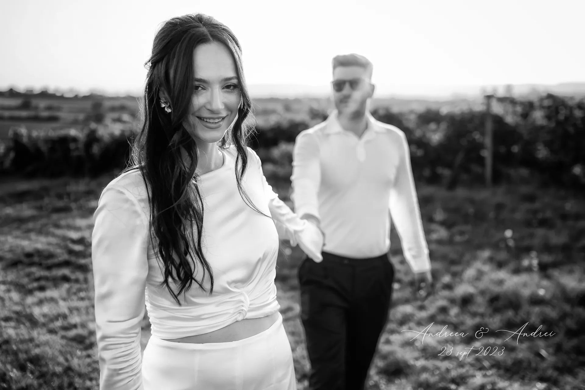 Andreea & Andrei — nunta crama la salina turda miri podgorie vie bw — fotograf nuntă