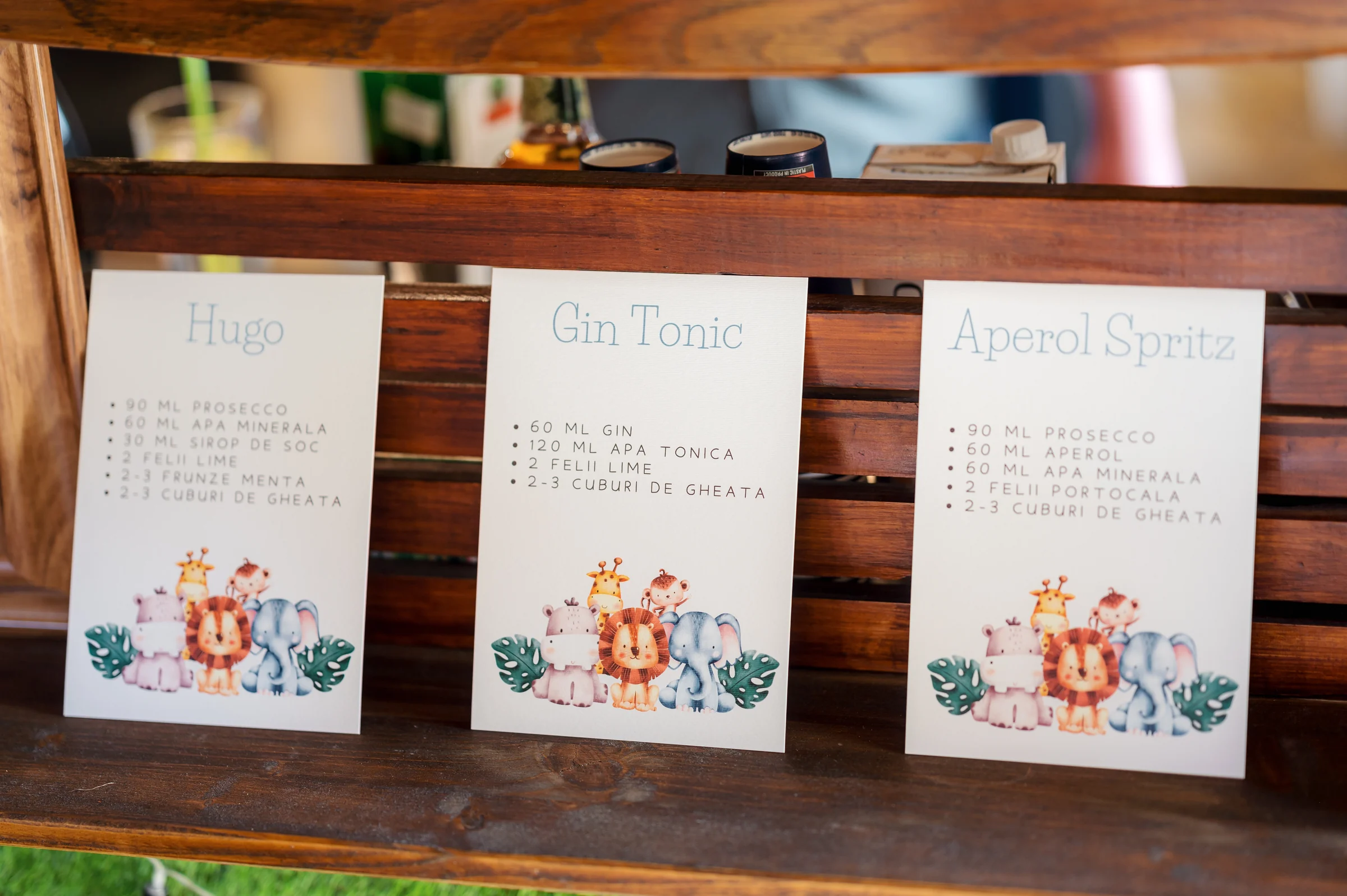 Botezul lui Leo — botez leo mosu cluj meniu cocktail hugo gin tonic aperol detaliu — fotograf botez