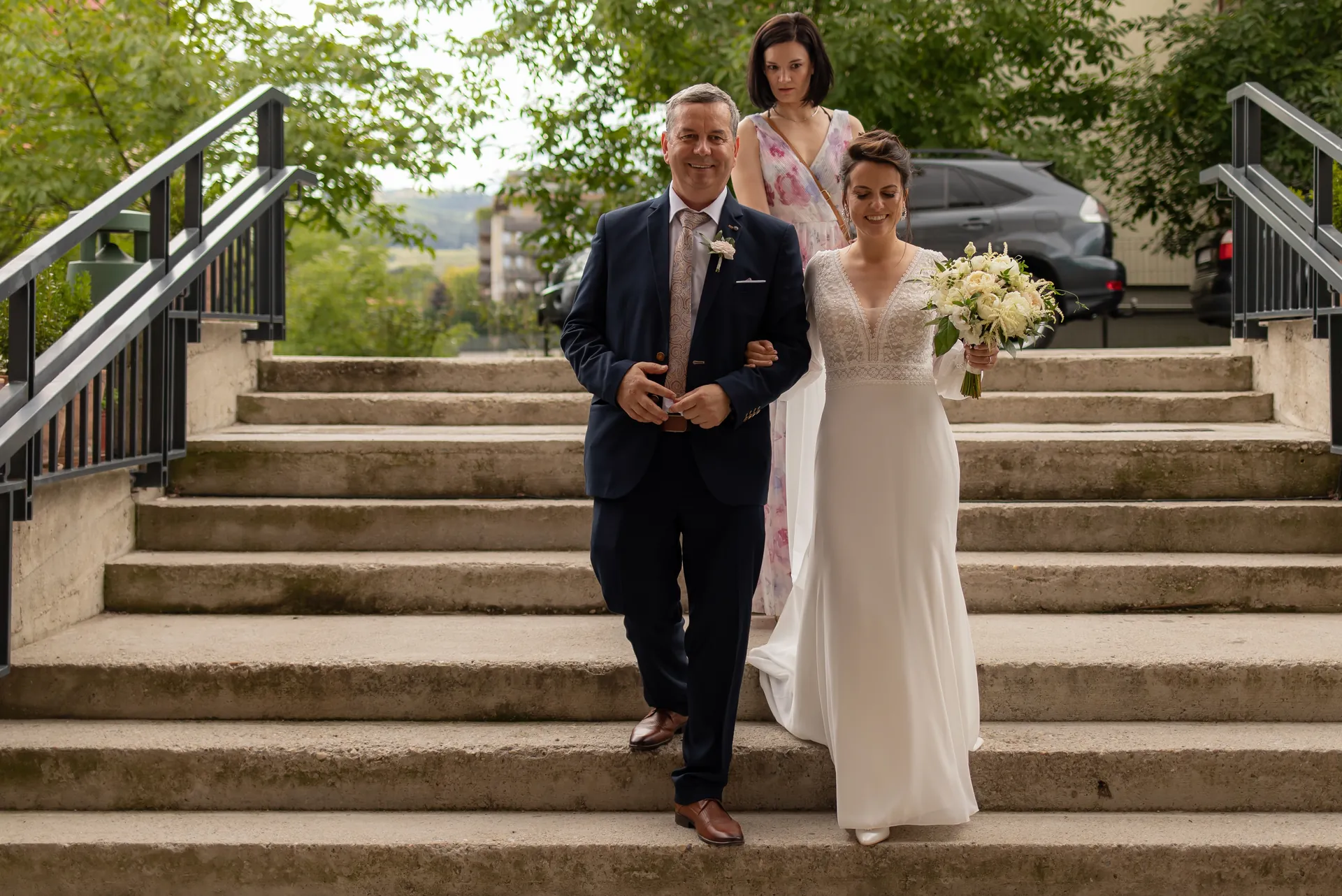 Mery & Gabriel — nunta da vinci cluj mireasa tatal scari biserica — fotograf nuntă
