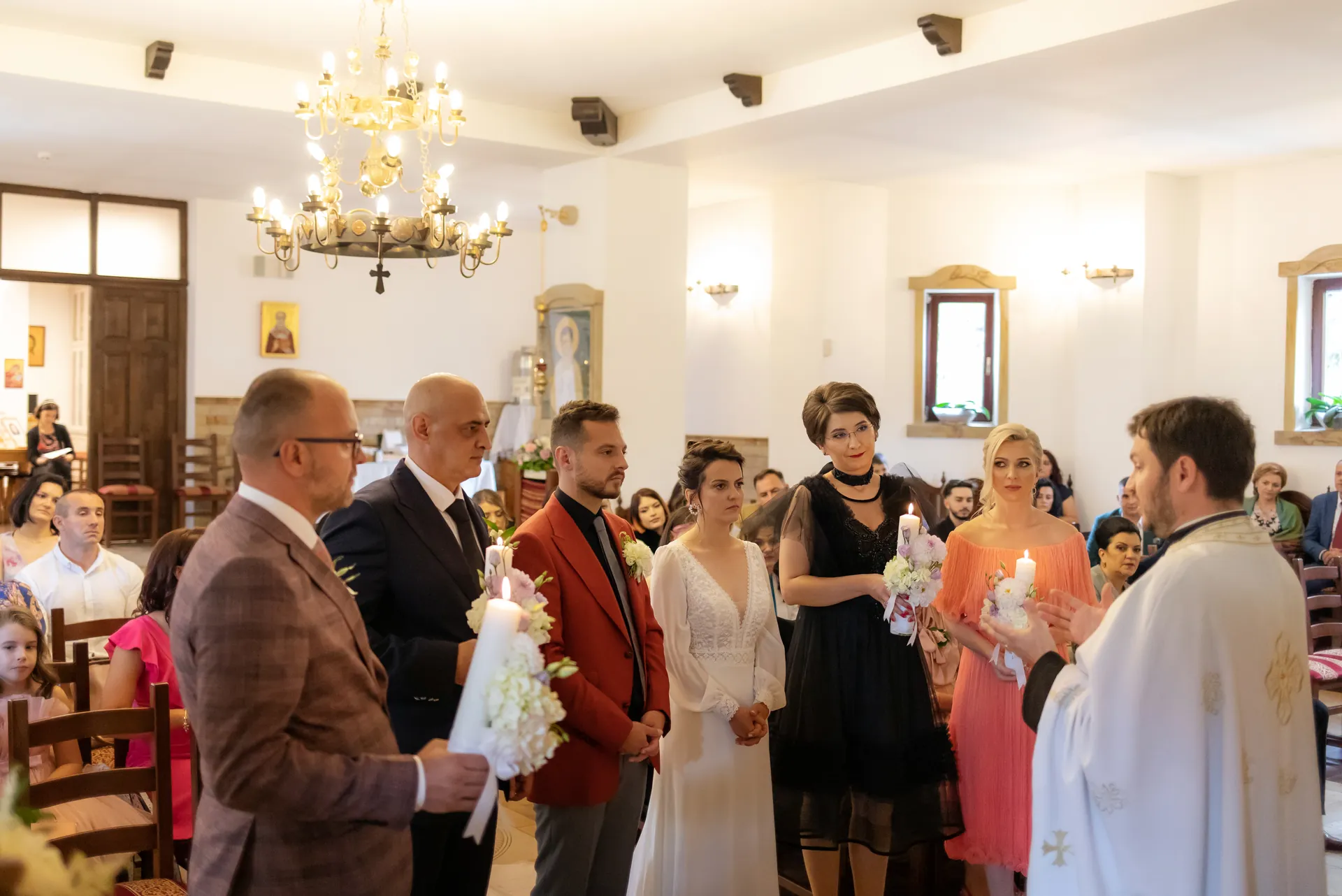 Mery & Gabriel — nunta da vinci cluj ceremonie preot nasi candele — fotograf nuntă